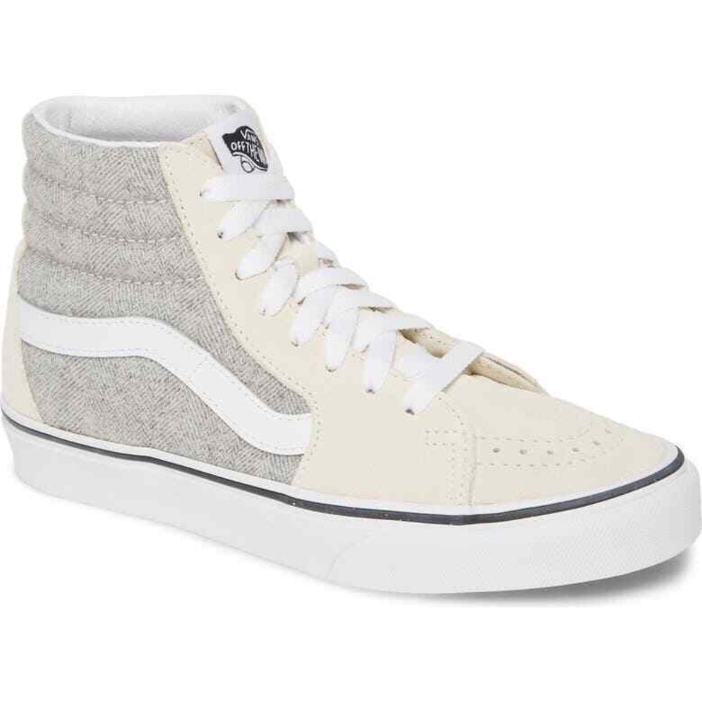 NEW IN BOX VANS SK8 HI Herringbone White Womens 5.5